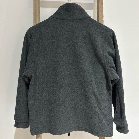 Columbia Gray Black Full-Zip Fleece Jacket Side Zip Pockets Boys Size 10-12 - Picture 4 of 8